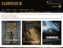 Tablet Screenshot of clawgear.at